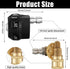 2 Pcs Pressure Washer Nozzle and Pivoting Coupler Kit 6 in 1 Quick Changeover Pivot Adapter Coupler with 5 Rotation Angles 1/4 Inch Quick Changeov...