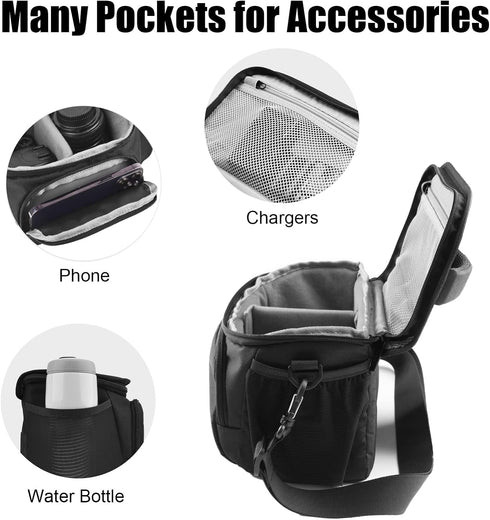 Cwatcun Small Camera Bag Compact Camera Shoulder Bag, Waterproof Digital Camera Crossbody Case, Travel Photography Bag for Canon, Nikon, Sony, Fuj...