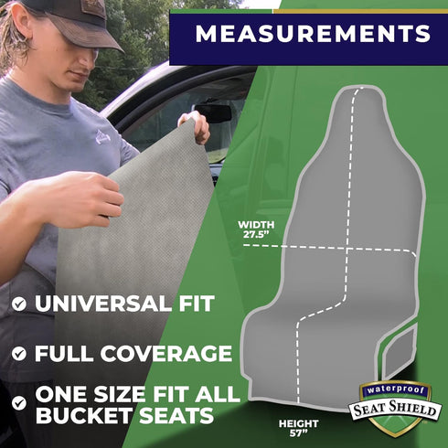 Seat Cover - Washable Car Seat Protector from Sweat, Food, Dirt after Gym, Swimming etc. - Universal Gray Public Car Seat Covers for Transit Bus, ...
