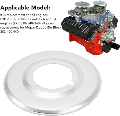 Engine Oil Slinger,Oil Slinger 127?1001 Aluminium Alloy Replacement for 383 400 440...