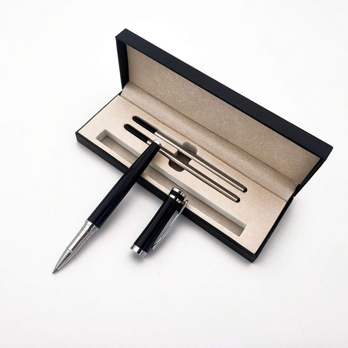 Metal Ballpoint Pen Business Signature Pen Gel Pen with Two Black Refills Nice Gift for Friends and Family (Black)......