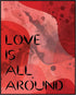Posterizer 1 pcs-funky retro vibrant poster-love is all around-Romantic Art-Abstract & Modern Art-Living Room Bedroom Decor- unframed wall art...