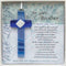 The Grandparent Gift Co. Made Like You Handmade Glass Cross Gift for Brother, Blue...