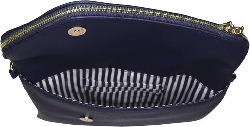 B BRENTANO Fold-Over Envelope Wristlet Clutch Crossbody Bag with Tassel Accents...