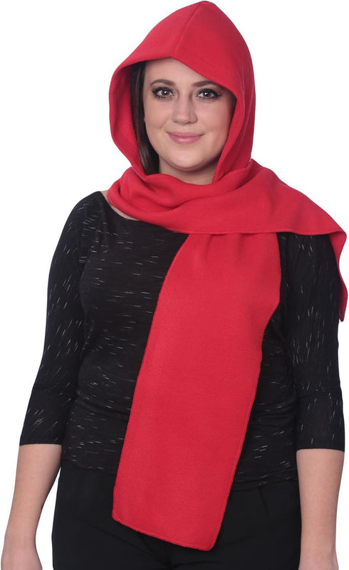 Unisex- Adult Soft Hoodie Scarf Combination 2-in-1 to Be Warm, Ideal for Winter or Fall, Rust...