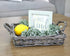AuldHome Design Rustic Willow Basket Trays, Set of 3 (Square, Gray Washed); Natural Wicker Decorative Farmhouse Trays...