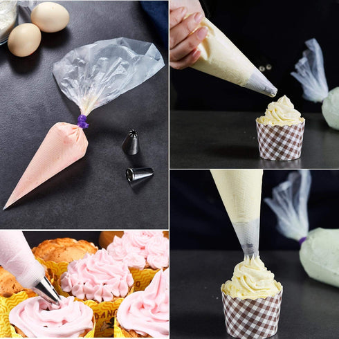 LoveBB 500 Pcs Piping Bags Disposable 10.6 inch Thick Tipless Pastry Bags Icing Frosting Bags for Baking Cookies Cupcake Decorating Supplies...