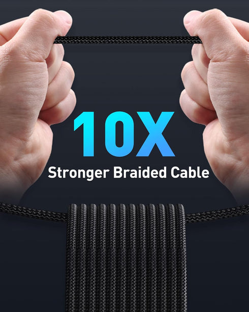 Baseus USB C Cable, 100W PD 5A QC 4.0 Fast Charging USB C to C Cable, Zinc Alloy Nylon Braided USB Type C Charger Cable for iPhone 15/Pro/Plus/Pro...