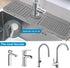 Sink Splash Guard Protects Against Water Splash, Kitchen Sink Area Splash Guard, Faucet Drain Pad Keep Countertop Cleaning and Drying,17.5 inch (G...
