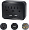 Wall Surge Protector - 3 AC Outlets and 2 USB Ports Power Strip with Premium Protection, Wall Mount Outlet Splitter, Extender Charging Station (Bl...