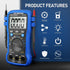 Smart Digital Multimeter, AC DC Voltage Current Meter 6000 Count, Auto Range Multi Tester for Volt Amp Ohm Continuity Cap Resistance Diode/hFE Tes...
