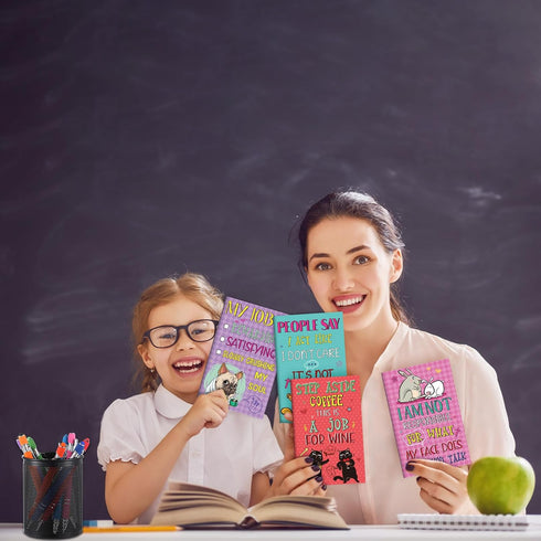 32 Pcs Funny Gifts Set Negative Verse Notebooks Ballpoint Pens Funny Pens Quotes Notepads Touch Stylus Pens Passive Gifts Set for Women Men Cowork...