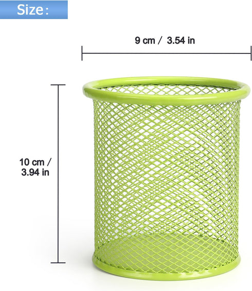 Tamaki Pen Holder Cup for Desk, Wire Mesh Pencil Cup Holder for Desk Office Pen Organizer (Green)...