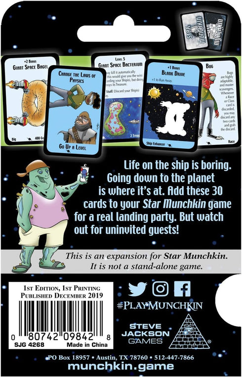 Steve Jackson Games Star Munchkin: Landing Party Card Game (Mini-Expansion) | 30-Cards | Adult, Kid & Family Card Game | Space Fantasy Roleplaying...