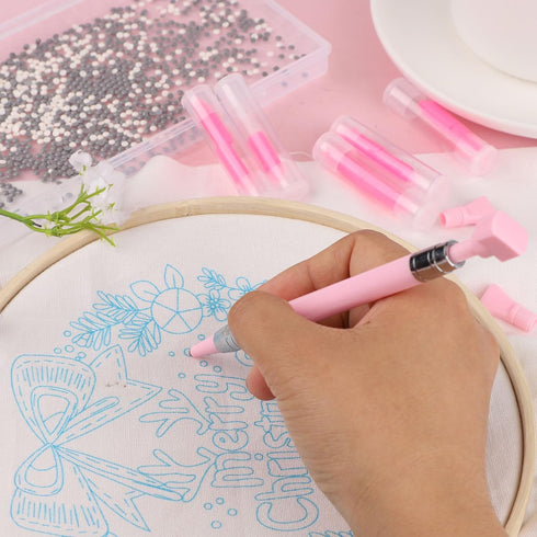 XIHIRCD 17pcs DIY Diamond Artistic Paint Tools, Diamond Art Tools Diamond Artistic Pen Replacement Heads Wax Diamond Artistic Paint Supplies for Q...