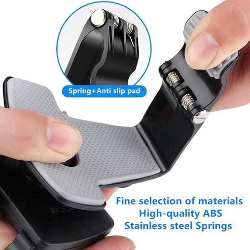 Rotating Cell Phone Holder Safe Driving 360° Rotating Multi-Functional Multi-Scene Dashboard Rearview Mirror Sun Visor Compatible with 4-7 inch Sm...