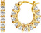 Sterling Silver Cubic Zirconia Hoop Earrings and 14k Gold Earrings, Hypoallergenic Diamond Huggies Earrings for Women...