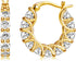 Sterling Silver Cubic Zirconia Hoop Earrings and 14k Gold Earrings, Hypoallergenic Diamond Huggies Earrings for Women...