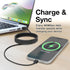BoxWave Cable Compatible with Doogee S96 Pro - DirectSync - USB 3.0 A to USB 3.1 Type C, USB C Charge and Sync Cable - 6ft - Black...