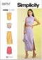 Simplicity Easy Misses' Knit Top and Skirt Sewing Pattern Packet, Code S9757, Sizes S-M-L-XL-XXL, Multicolor...