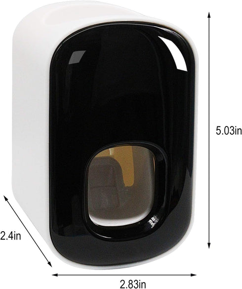 Toothpaste Dispenser,Automatic Toothpaste Squeezer Fit for Kids and Adults,Hands Free Wall Mounted Toothpaste Holder With Self-stick Sticker,Punch...