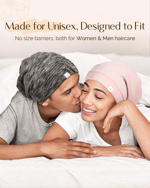 YANIBEST Silk Satin Bonnet Hair Wrap for Sleeping - Adjustable Stay on Silk Lined Slouchy Beanie Hat for Curly Hair and Braids...