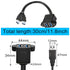 GINTOOYUN Dual USB 3.0 Cable with Panel Mount Screw Hole, 2 Ports USB 3.0 Male to Female Extension Cable, Suitable for Family, Classroom, Office, ...