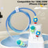 Cartoon Cable Protector Set Compatible for iPhone Charger, 3D Astronaut Design,Data Line USB Case Wire Cable Saver Clear Phone Charger Protective ...