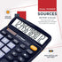 Desktop Calculator (2 Pack) 12 Digit with Large LCD Display and Sensitive Button, Solar and Battery Dual Power, Standard Function for Office, Home...