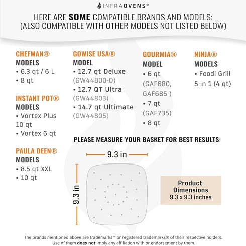 Air Fryer Perforated Parchment Paper Liners Compatible with Philips, NuWave® Brio, Chefman, Secura, Black Decker +More | Bundle Set of 100 Sheets ...