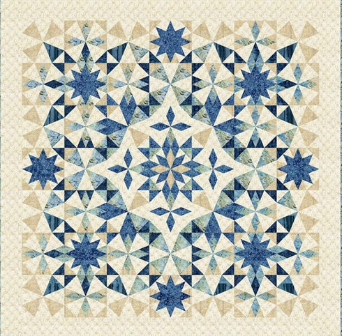 Laundry Basket Quilts Traditional Quilt Pattern - Alaska (71.5" x 71.5")...