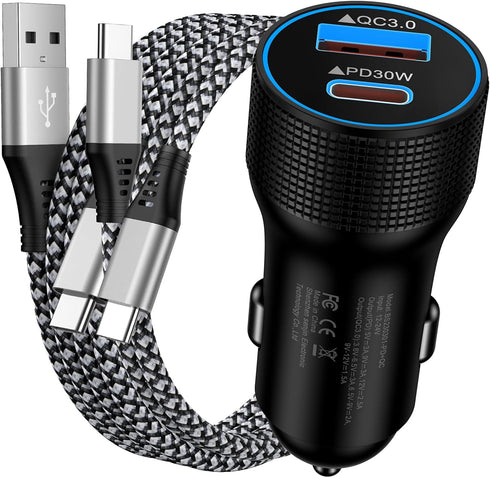 Car Charger USB C 48W for iPhone 15 Pro Max Cigarette Lighter Adapter, Samsung Galaxy A15 5G S24 S23 S22 Ultra A55 Android Phone, Google Pixel 8a ...