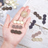 PH PandaHall 40 Sets 3-Consecutive Earring Blanks, 40pcs 8 Colors Round Earring Bezel Trays Backs Base Blank, 120pcs Glass Cabochon Dome Tiles and...
