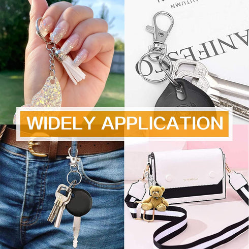 120PCS Swivel Snap Hook with Key Chain Rings Set, 30 PCS Swivel Lobster Clasp,30PCS Key Ring with Chain, 30 pcs Jump Rings and 30pcs Screw Eye Pin...