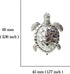 Set of 4 Sea Turtles Metal Dresser Drawer Cabinet Knobs Pulls Handles Home Bathroom Beach Nautical Coastal Decor (Silver)...