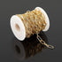 16.4 Feet Aluminum Oval Light Gold Chains for Jewelry Making Unwelded Textured Paperclip Link Cable Chain Roll Necklace Chains Bulk with Lobster C...