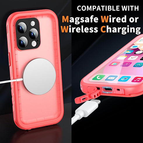 Cozycase Compatible with iPhone 13 Pro Max Waterproof Case - Full Body Dustproof Shockproof Built-in Screen Protector Rugged Waterproof Case for i...