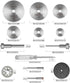 Cutting Wheel Set Compatible with Plastic 36pcs for Rotary Tool, HSS Circular Saw Blades 6pcs, Resin Cutting Discs 20pcs, 545 Diamond Cutting Whee...