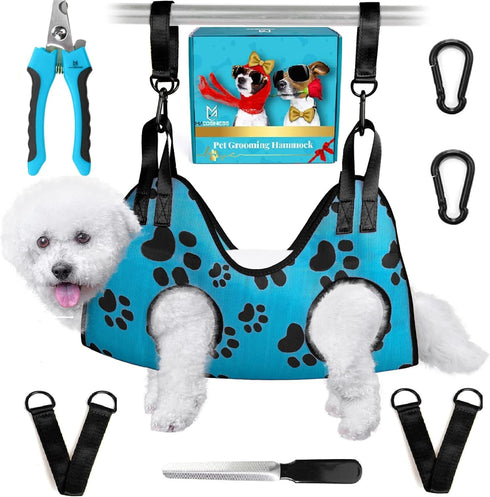 Dog Grooming Hammock - Dog Grooming Hammock Harness for Cats Dogs - Pet Grooming Hammock - Dog Nail Clipper - Dog Hammock - Dog Nail Trimmers - Do...
