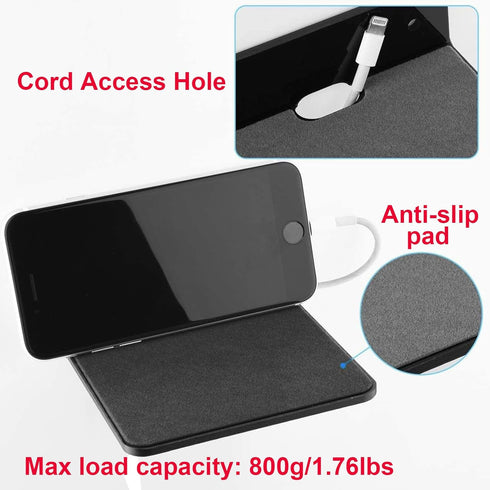 Small Floating Shelf Bluetooth Speaker Mount, Anti Slip Speaker Stand for Cameras, Baby Monitors, Cell Phone, Webcam, Router, Toy Display, Acrylic...