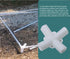 9pcs White Tent Replacement Spare Parts 3x3m Gazebo,Gazebo Awning Tent Feet Corner Center Connector,for 25/19mm Tent Connectors...