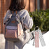 2 Pcs Bling Rhinestone Portable Pill Box, 3 Compartment Keychain Aluminium Alloy Small Travel Pill Organizer Case Container, Reusable Waterproof P...