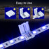 10PCS LED Strip Connectors - LED Light Connectors, 4 Pin 10mm LED Connectors for Strip Lights, LED Light Strip Connectors, LED Strip Light Connect...