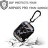 Airpods Pro Case - YOMPLOW Black Marble Protective Hard Case Cover Skin Portable & Shockproof Women Girls with Keychain for Apple Airpods Pro Char...
