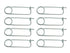 8PCS Steel Brooch Shape Cotter Safety Pin Spring Pin, Quick Lock Brooch Locking Fastener for Farm Lawn Garden Hook (0.13 in X 3.15 in)...
