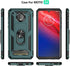 Moto Z4 Case - Military Grade Shock-Absorption Bumper Cover with Anti-Scratch Protection, Ring Car Mount Kickstand - Teal...