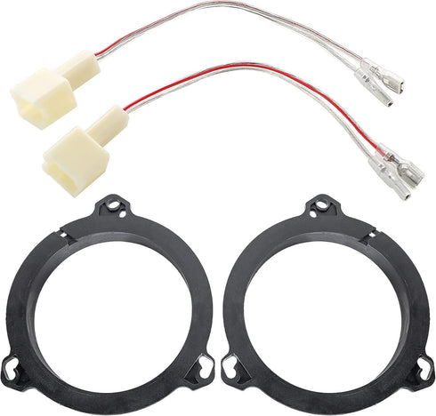 Door Speaker Adapter Bracket Speaker Harness Compatible with Nissan Sentra/Murano 2000-2019, Titan 2004-2019, Kia K2 2011-2021 6.5 Inch Aftermarke...