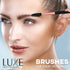 Luxe Premium Makeup Brushes Set for Face and Eye - Synthetic Brushes for Foundation, Powder, Blush, Eyeshadow - Brush Cleaning Solution Included -...