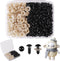 Vanblue Safety Eyes 260PCS 6mm Plastic Black Craft Eyes with Washers Teddy Bear Eyes for Amigurumi Stuffed Animals Crochet Toys Crafts Making Hall...