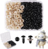 Vanblue Safety Eyes 260PCS 6mm Plastic Black Craft Eyes with Washers Teddy Bear Eyes for Amigurumi Stuffed Animals Crochet Toys Crafts Making Hall...